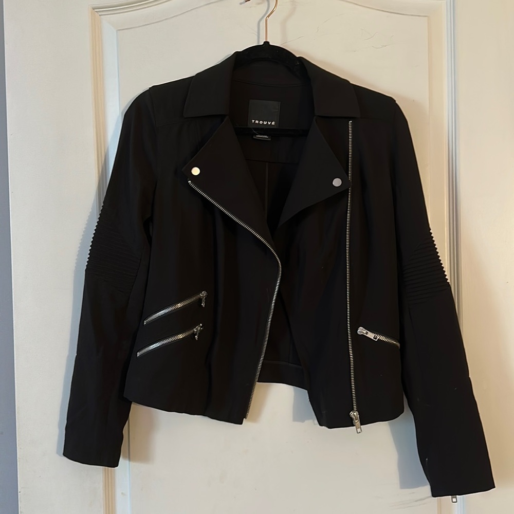 trouvé black moto jacket